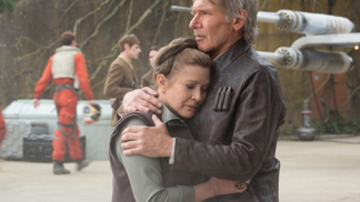 Carria Fisher a Harrison Ford ve filmu Star Wars VII - Sála se probouzí. Carria Fisher a Harrison Ford ve filmu Star Wars VII - Sála se probouzí.