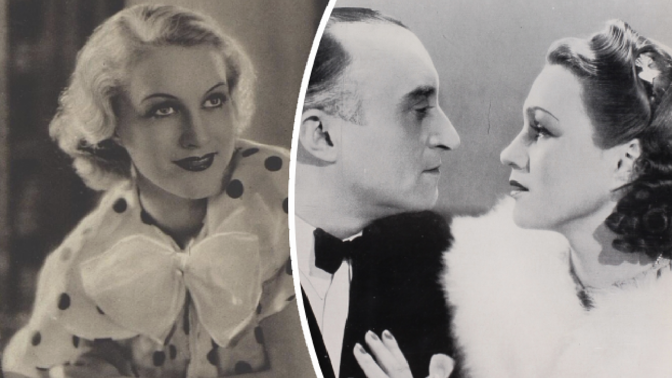 Adina Mandlová, vpravo s Oldřichem Novým na plakátě k filmu Kristián
