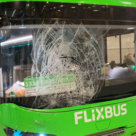 Takhle dopadl autobus po srážce se zvěří.