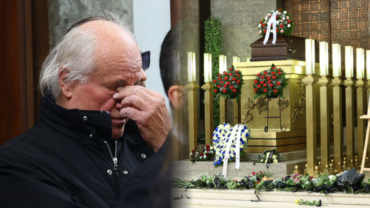 Kocáb v slzách, zlomený Janda i David Koller: Pohřeb skladatele Oskara Petra plný rockerů