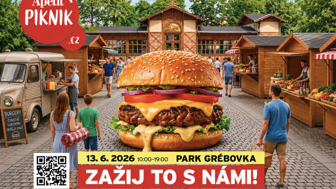 Letošní Apetit piknik se uskuteční v parku Grébovka 13. června.