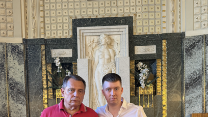 FOTO: Jakub Jíra s ex premiérem Jiřím Paroubkem.