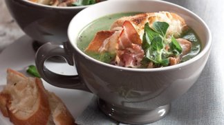Recept: Špenátový krém s tousty se sýrem & pancettou