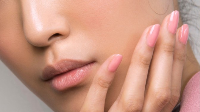 Rose water nails
