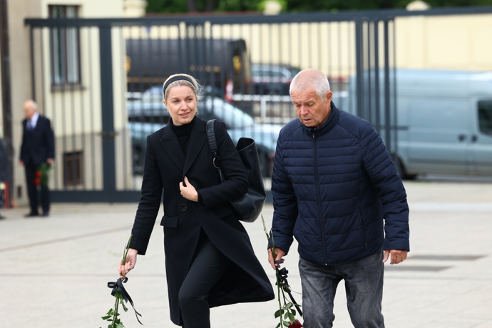 Poslední rozloučení s hudebníkem Oskarem Petrem ve Strašnicích.