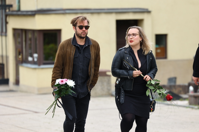 Poslední rozloučení s hudebníkem Oskarem Petrem ve Strašnicích.