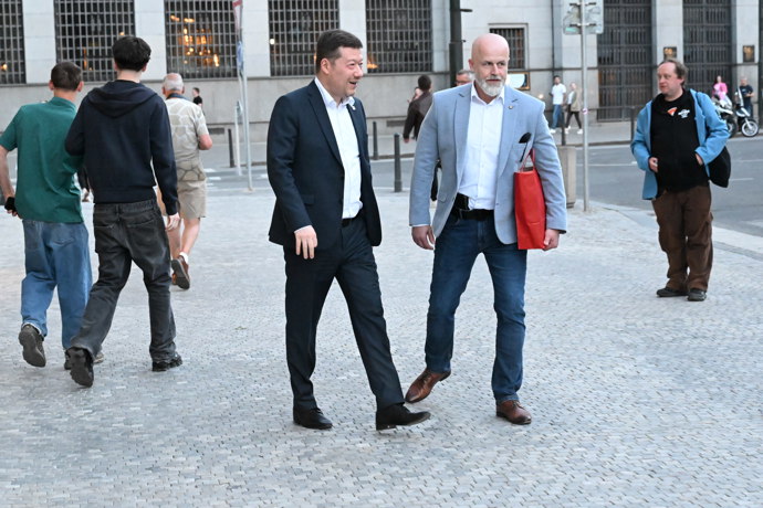 I Tomio Okamura byl viditelně spokojený.