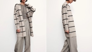 Dlouhý propínací svetr, H&M, 479 Kč
