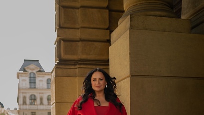 FOTO: Jitka Čvančarová v modelech od návrhářky Martiny Pipkové Loudové.