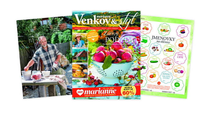 Právě se otevírá zářijové číslo Marianne Venkov & styl! Devítka je plná úrody, barev i čekání babího léta…