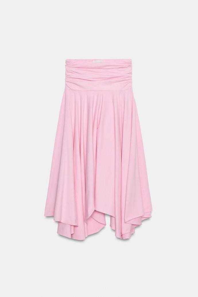 Asymetrická sukně s páskem, Zara, 649 Kč