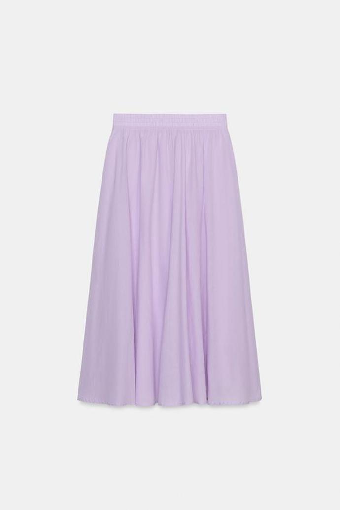 Bavlněná midi sukně, Zara, 649 Kč