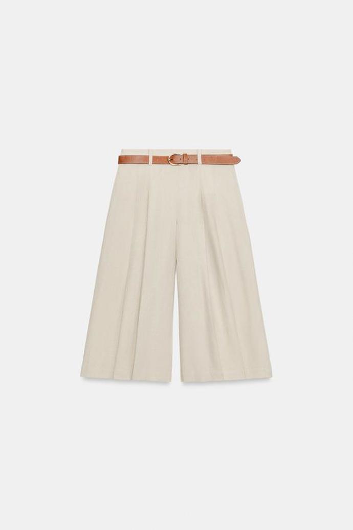 Dlouhé bermudy s páskem, Zara, 799 kč