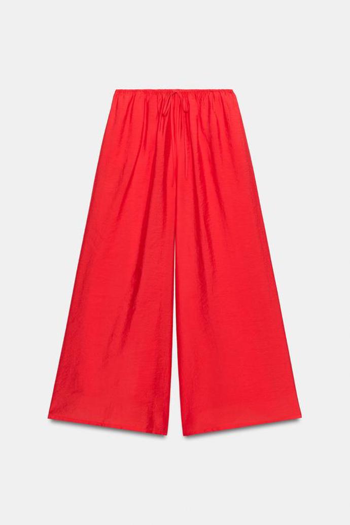 Kalhoty palazzo se šňůrkami, Zara, 699 Kč