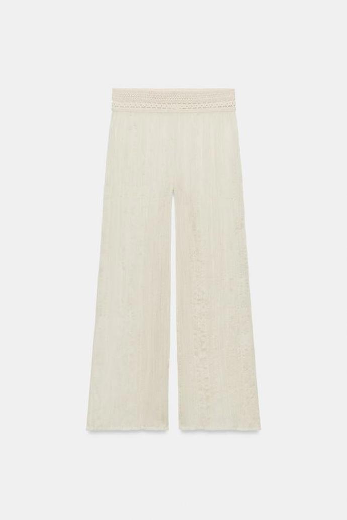 Kalhoty s háčkováním, Zara, 699 Kč