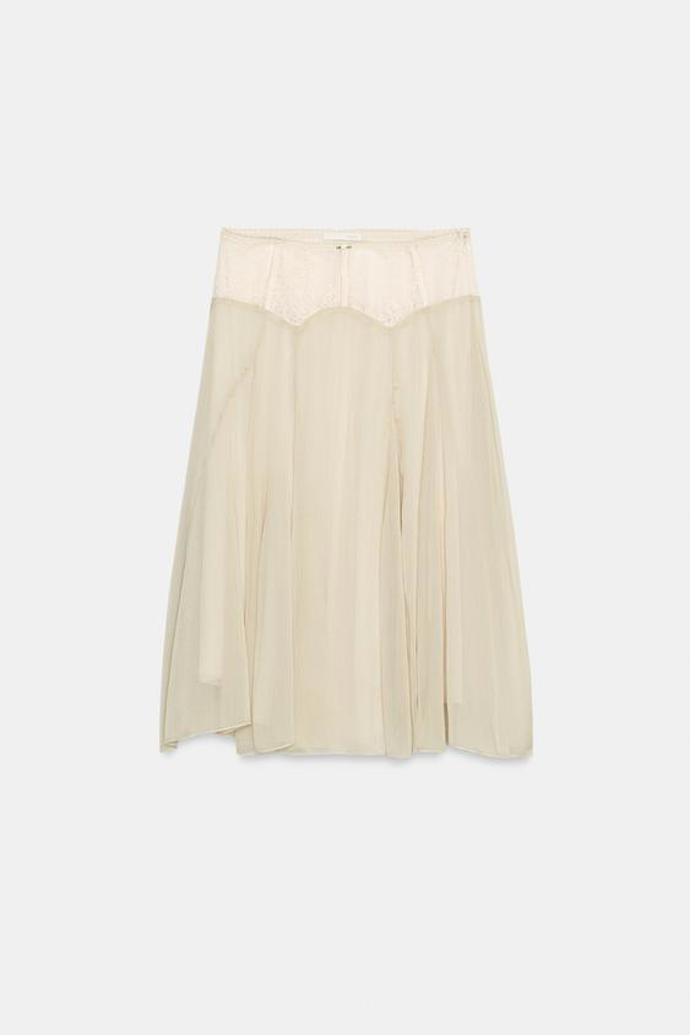 Kombinovaná midi sukně, Zara, 999 Kč