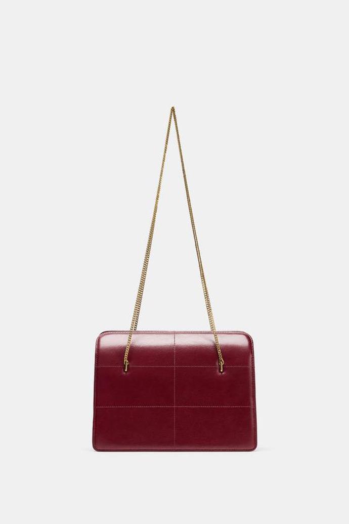 Kožená kabelka přes rameno, Zara, 2999 Kč