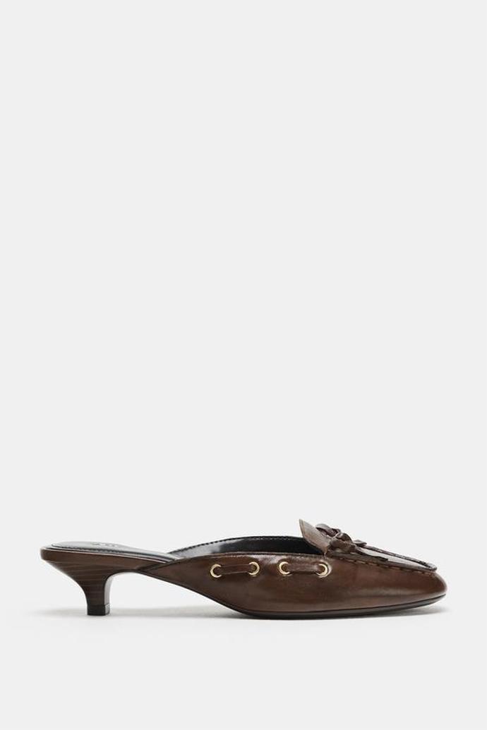 Kožené mokasíny s volnou patou, Zara, 1599 Kč