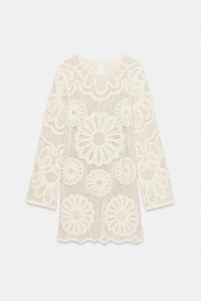Krátké háčkované šaty, Zara, 1199 Kč