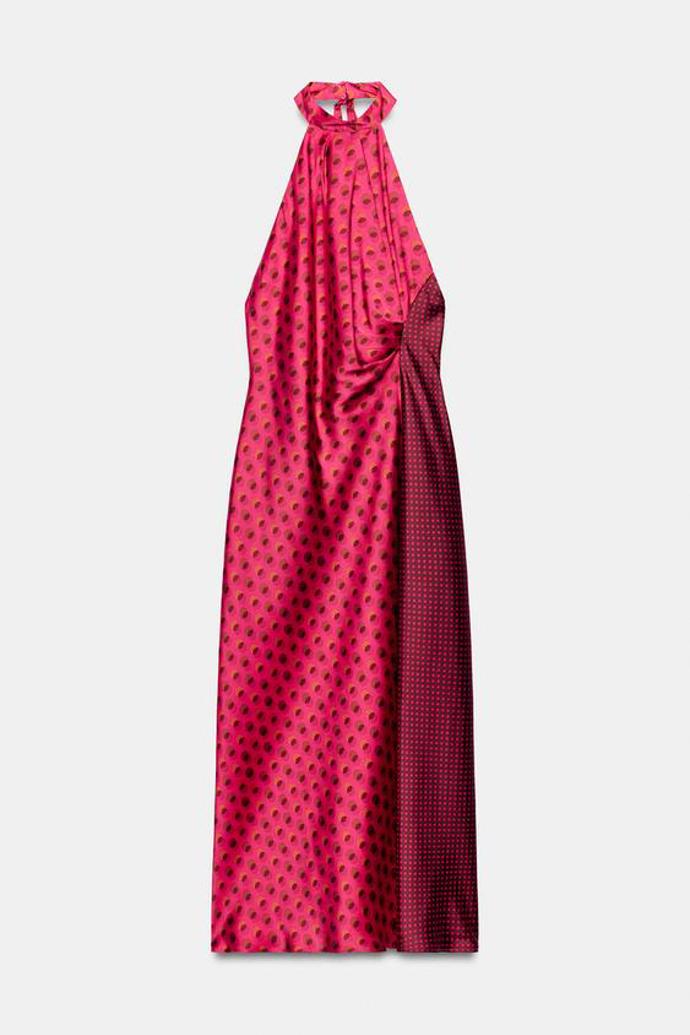 Midi šaty s výstřihem halter, Zara, 1199 Kč