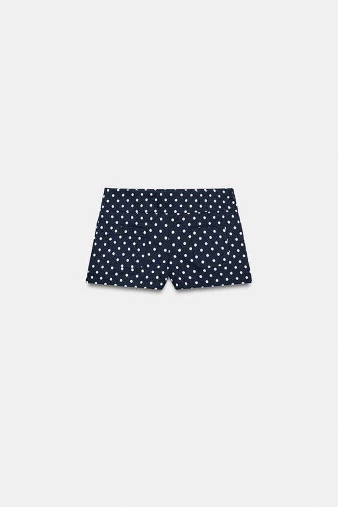 Mini šortky s kapsami s puntíky, Zara, 649 Kč