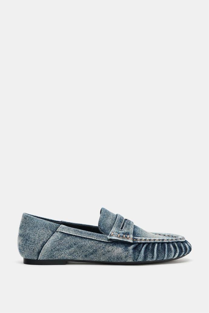 Mokasíny s džínovým efektem, Zara, 1299 Kč