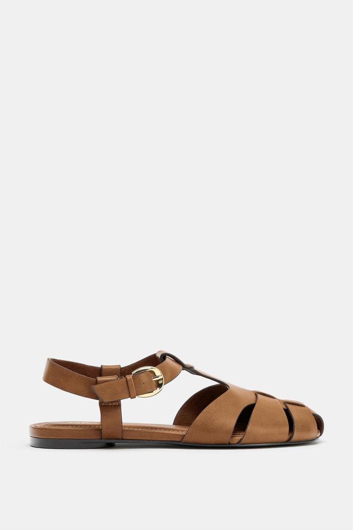 Ploché páskové sandály, Zara, 849 Kč