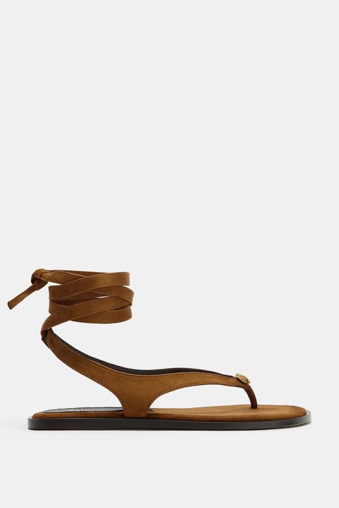 Ploché šněrovací sandály, Zara, 849 Kč