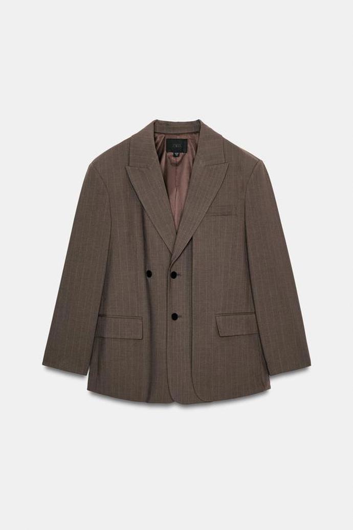 Sako oversize s proužky, Zara, 1799 Kč