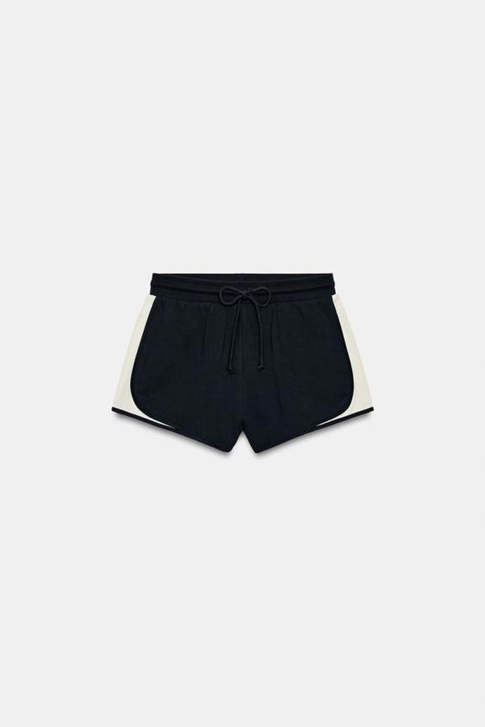 Šortky z kombinované látky, Zara, 449 Kč