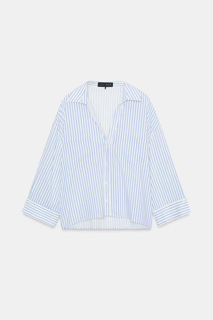 Splývavá košile ze lněné směsi, Zara, 649 Kč