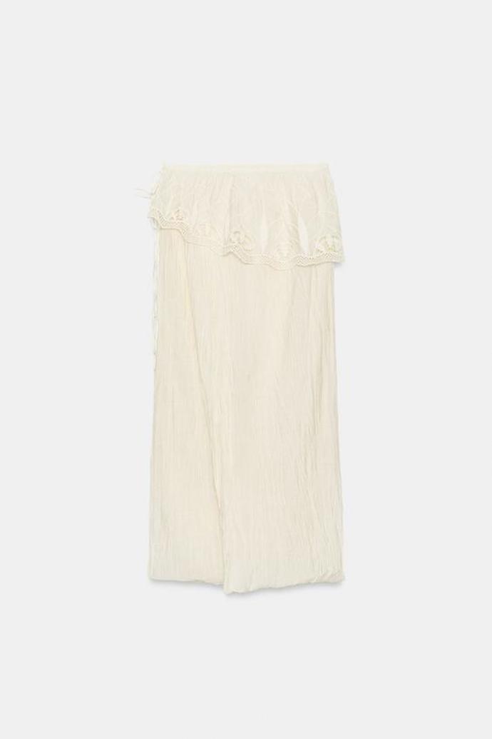 Midi sukně s výšivkou, Zara, 1499 Kč