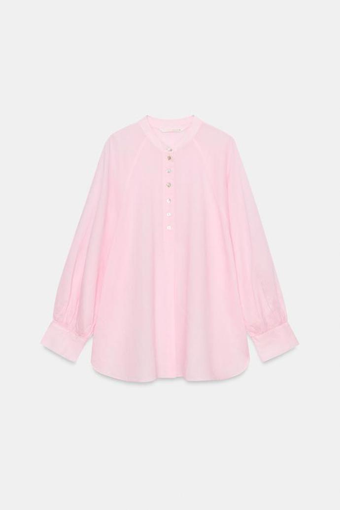 Splývavá košile s ramií, Zara, 999 Kč