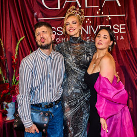 Filip Jankovič s Miss Universe Česko Slovensko za rok 2025 .