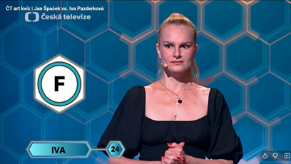 FOTO: Iva Pazderková v AZ-kvízu.