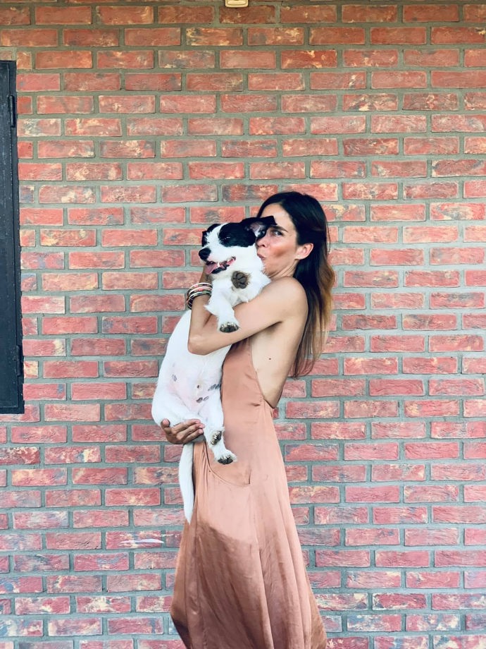 Kateřina Niklová se svým chlupatým miláčkem.