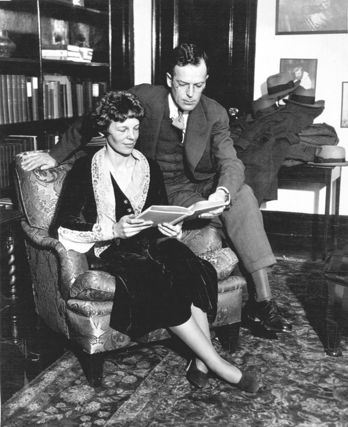Amelia Earhart se svým manželem Amelia Earhart se svým manželem