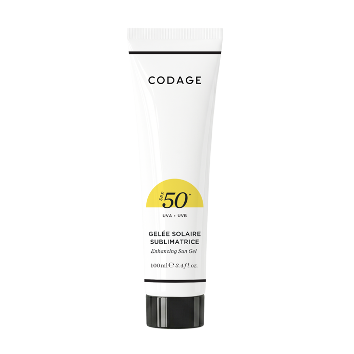 Opalovací krém na tělo i obličej s rozjasňujícím a bronzujícím efektem Enhancing Sun Jelly SPF50+, Codage, info o ceně ve vybraných salonech