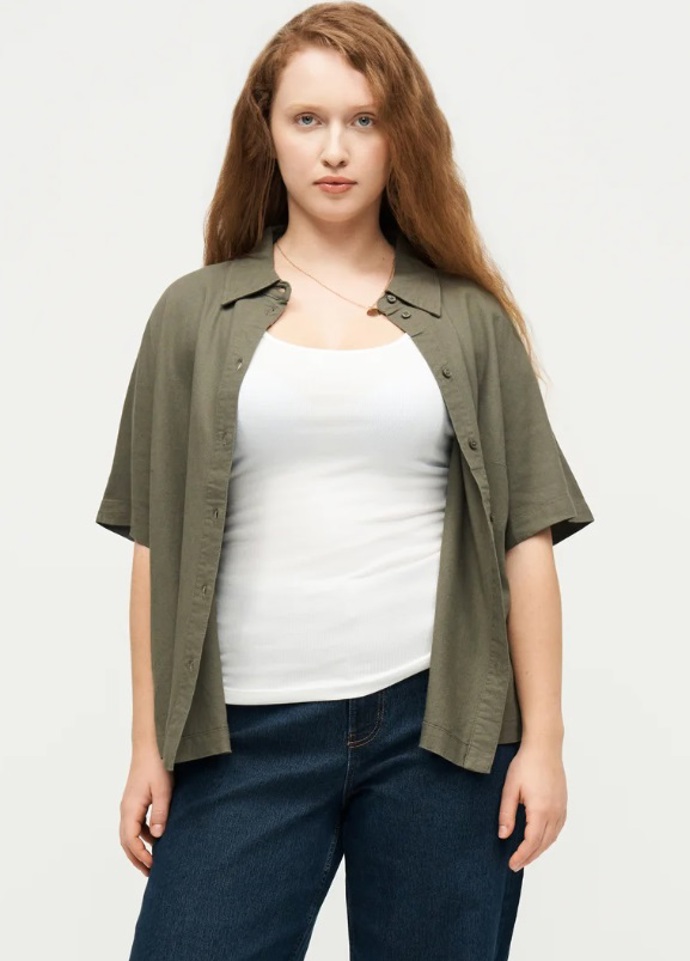 Lněná košile plus size, ONLY, 405 Kč