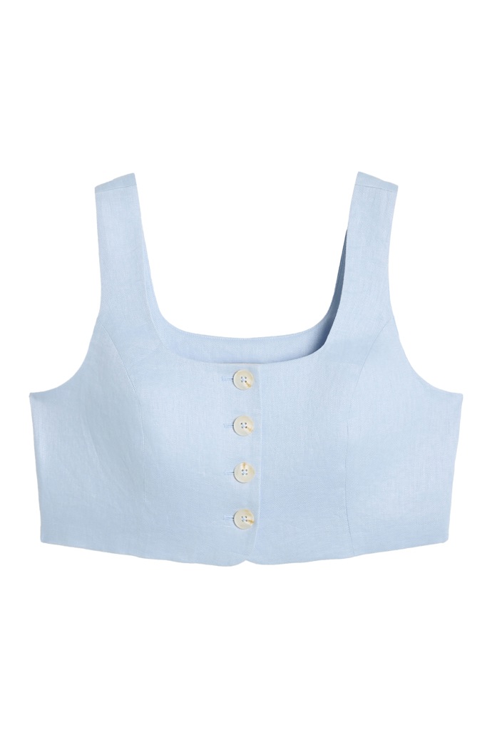 Lněná crop vestička, F&F, 679 Kč