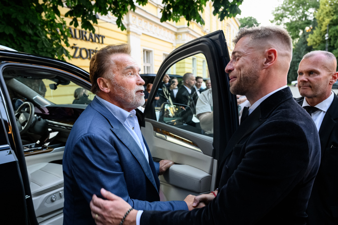 Arnold Schwarzenegger dorazil do Prahy.