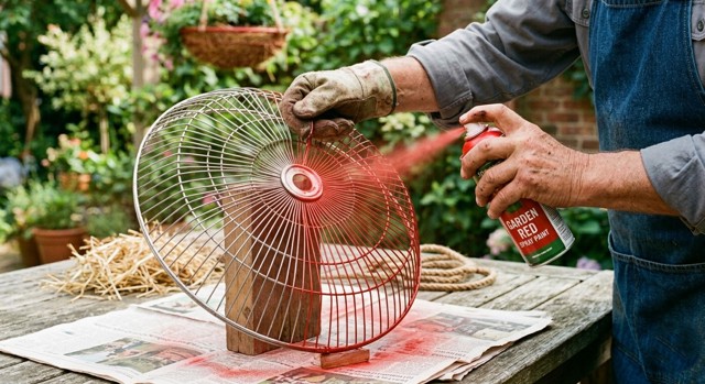 Jednoduše a kreativně: Vyrobte si ze starého větráku nevšední závěsný květináč na petúnie Jednoduše a kreativně: Vyrobte si ze starého větráku nevšední závěsný květináč na petúnie