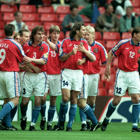 Se svými parťáky získal Berger stříbro na Mistrovství Evropy 1996 Se svými parťáky získal Berger stříbro na Mistrovství Evropy 1996