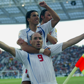 Milan slaví s Janem Kollerem Milan slaví s Janem Kollerem