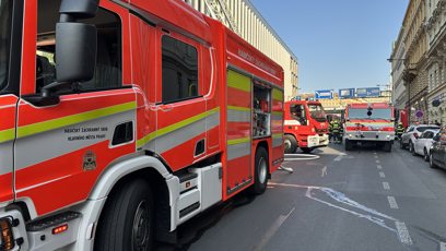 FOTO: Požár hotelu v Hybernské ulici.