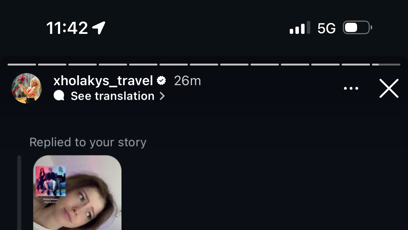 FOTO: Anonymní vyjádření ke Kafuu, které Xholakys sdílela ve svých instagramových příbězích.
