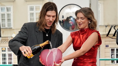 FOTO: Kmotrem alba Nelly Řehořové se stal hudebník Marcel Procházka.