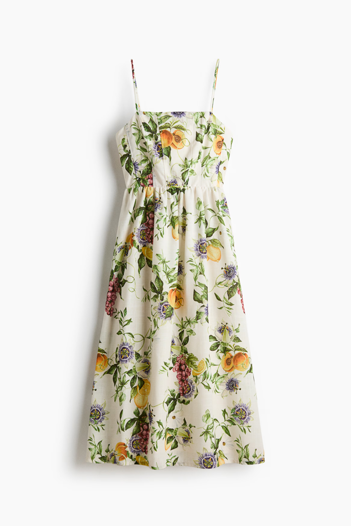 Midi šaty na ramínka, H&M, 739 Kč