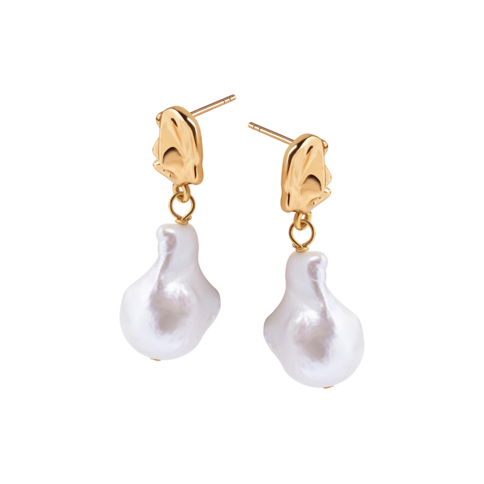 Pozlacené náušnice s perlami, YES Jewellery, 3290 Kč