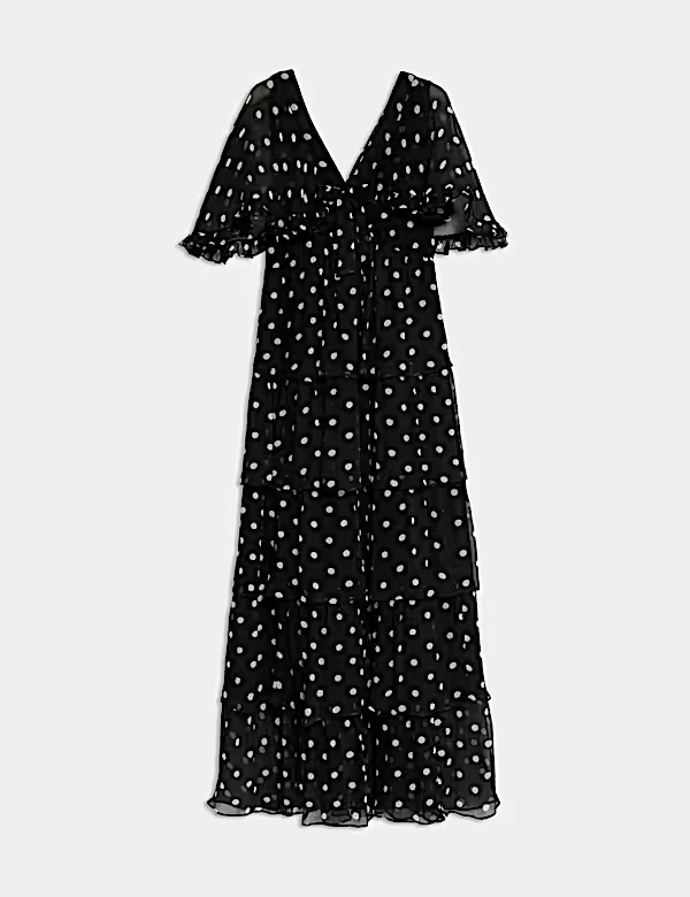 Puntíkované maxi šaty, Marks & Spencer, 4 499 Kč